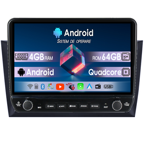 Navigatii Dedicate - Navigatie dedicata Volkswagen Golf 6 2009-2012 Tesla cu butoane rotative model 2024, 4GB RAM 64GB ROM, Procesor Quadcore, Android 14, Display QLED 10", DSP, Carplay&Android Auto