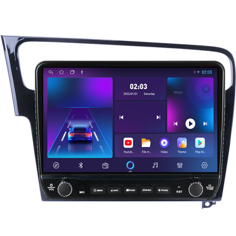 Navigatie dedicata Volkswagen Golf 7 Tesla cu butoane rotative model 2024, 4GB RAM 64GB ROM, Procesor Quadcore, Android 14, Display QLED 10", DSP, Carplay&Android Auto [4]