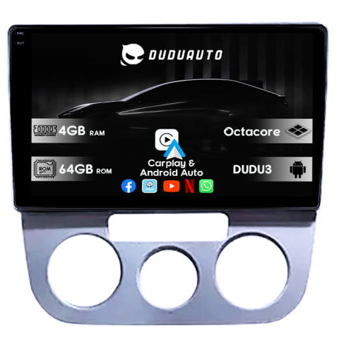 Navigatii Dedicate - Navigatie Dedicata Volkswagen Jetta 5 2005-2010 DUDU3, 4GB RAM 64GB ROM, Octacore, Platforma 8581, Android, Display QLED 9", DSP, Carplay&AndroidAuto