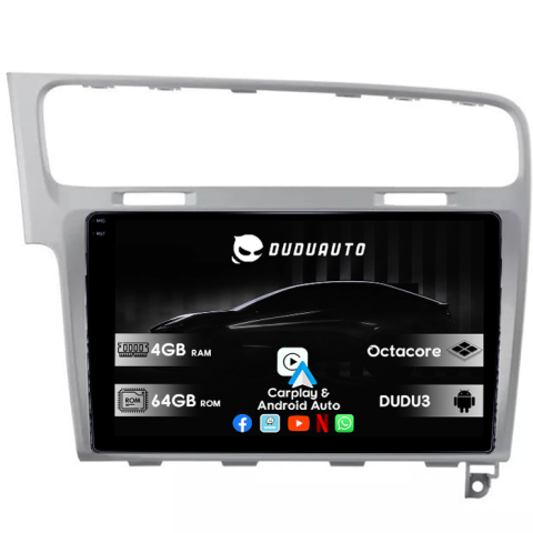Navigatii Dedicate - Navigatie Dedicata Volkswagen Golf 7, Gri DUDU3, 4GB RAM 64GB ROM, Octacore, Platforma 8581, Android, Display QLED 9", DSP, Carplay&AndroidAuto