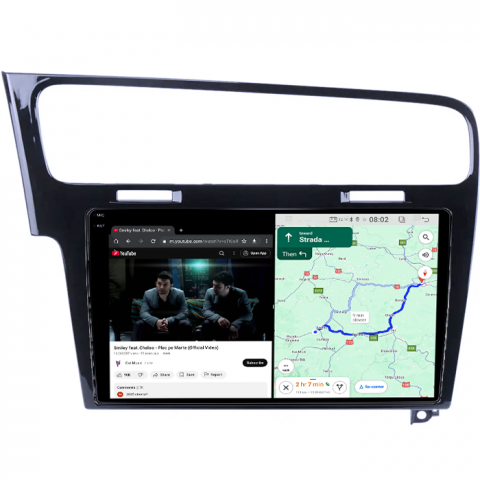 Navigatie dedicata Volkswagen Golf 7, Silver, 4GB RAM 64GB ROM, Quad Core, Display 10" QLED 1K, Carplay, Android 14, Bluetooth, Magazin Play, Suport Camere AHD [5]