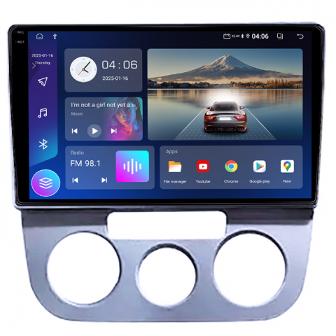 Navigatie dedicata Volkswagen Jetta 5 2005-2010, 4GB RAM 64GB ROM, Quad Core, Display 9" QLED 1K, Carplay, Android 14, Bluetooth, Magazin Play, Suport Camere AHD [1]
