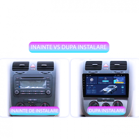 Navigatie dedicata Volkswagen Jetta 5 2005-2010, 4GB RAM 64GB ROM, Quad Core, Display 9" QLED 1K, Carplay, Android 14, Bluetooth, Magazin Play, Suport Camere AHD [2]