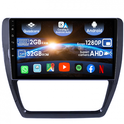 Volkswagen - (Resigilata) Navigatie dedicata Volkswagen Jetta IV 2011 - 2018, 2GB RAM 32GB ROM, Quad Core, Display 9" IPS Full HD, Carplay, Android 14, Bluetooth, Magazin Play, Suport camere AHD