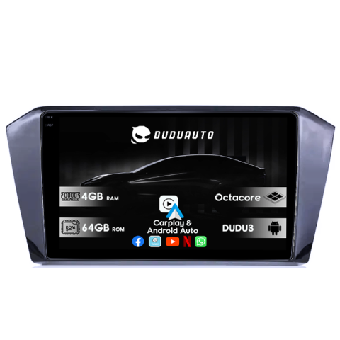 Navigatii Dedicate - Navigatie Dedicata VW Passat B8 2015-2018 DUDU3, 4GB RAM 64GB ROM, Octacore, Platforma 8581, Android, Display QLED 9", DSP, Carplay&AndroidAuto