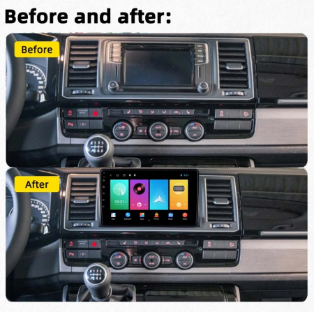 (Resigilata) Navigatie dedicata Volkswagen Matvey 2008-2015, 2GB RAM 32GB ROM, Quad Core, Display 9" IPS Full HD, Carplay, Android 14, Bluetooth, Magazin Play, Suport camere AHD [1]