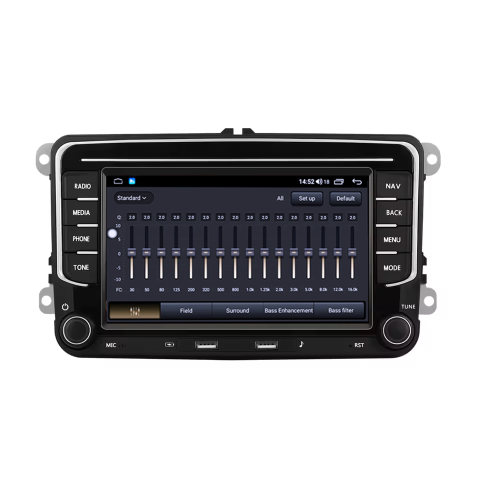 Navigatie dedicata Volkswagen cu USB Frontale, model 2023, 4GB RAM 64GB ROM, Quadcore, Android 14, Display QLED 7", DSP, Carplay&Android Auto, Suport camere AHD [3]
