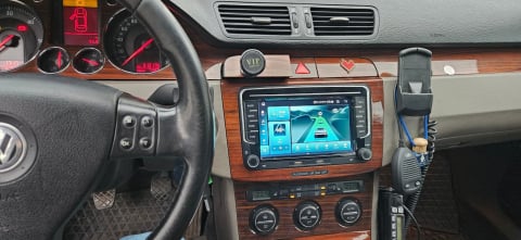 (Resigiliata) Navigatie dedicata Volkswagen cu USB Frontale, model 2023, 2GB RAM 32GB ROM, Quadcore, Android 14, Display QLED 7", DSP, Carplay&Android Auto, Suport camere AHD [3]