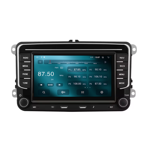 Navigatie dedicata Volkswagen cu USB Frontale, model 2023, 4GB RAM 64GB ROM, Quadcore, Android 14, Display QLED 7", DSP, Carplay&Android Auto, Suport camere AHD [2]
