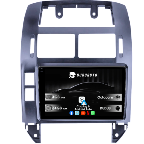 Navigatii Dedicate - Navigatie Dedicata Volkswagen Polo Mk4 2004-2009 DUDU3, 4GB RAM 64GB ROM, Octacore, Platforma 8581, Android, Display QLED 9", DSP, Carplay&AndroidAuto