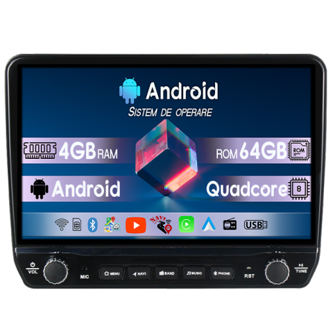 Navigatii Dedicate - Navigatie dedicata Volkswagen Passat B5 1996-2005 Tesla cu butoane rotative model 2024, 4GB RAM 64GB ROM, Procesor Quadcore, Android 14, Display QLED 10", DSP, Carplay&Android Auto