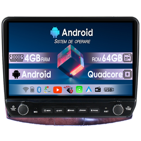 Passat B6 (2006-2011) - Navigatie dedicata Volkswagen Passat B6 2006-2011 Tesla cu butoane rotative model 2024, 4GB RAM 64GB ROM, Procesor Quadcore, Android 14, Display QLED 10", DSP, Carplay&Android Auto