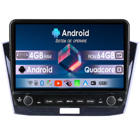 Navigatii Dedicate - Navigatie dedicata Volkswagen Passat B8 2015-2018 Tesla cu butoane rotative model 2024, 4GB RAM 64GB ROM, Procesor Quadcore, Android 14, Display QLED 10", DSP, Carplay&Android Auto