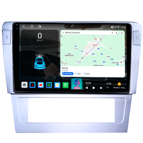 Navigatie dedicata Volkswagen Passat B7, 4GB RAM 64GB ROM, Procesor Qualcomm Octacore, Android 14, Rezolutie 2K, Display QLED 9", DSP, Carplay&Android Auto, SIM 4G [1]