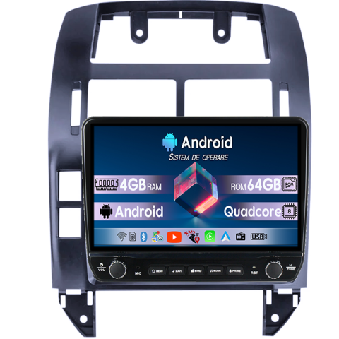 Navigatii Dedicate - Navigatie dedicata Volkswagen Polo Mk4 2004-2009 Tesla cu butoane rotative model 2024, 4GB RAM 64GB ROM, Procesor Quadcore, Android 14, Display QLED 10", DSP, Carplay&Android Auto