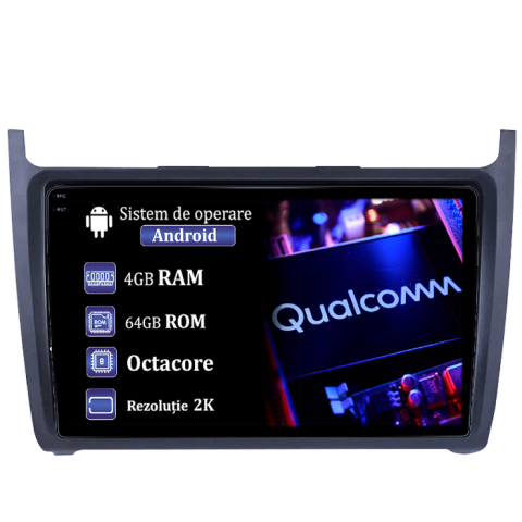 Polo 2010-2018 - Navigatie dedicata Volkswagen Polo 2010-2018 4GB RAM 64GB ROM, Octacore Qualcomm, Display 9" QLED 2K, Carplay, Android 14, Bluetooth, Magazin Play, Suport Camere AHD