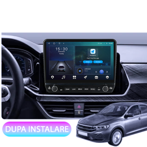 Navigatie dedicata Volkswagen Polo 6 2018-2022 Tesla cu butoane rotative model 2024, 4GB RAM 64GB ROM, Procesor Quadcore, Android 14, Display QLED 10", DSP, Carplay&Android Auto [6]