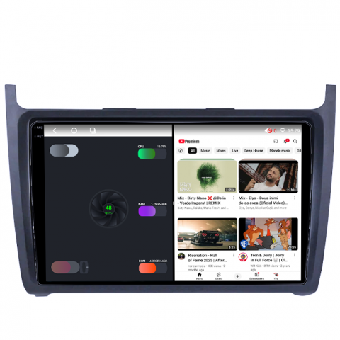 Navigatie dedicata Volkswagen Polo Golf Passat, 4GB RAM 64GB ROM, Octacore, Android 14, Display QLED 1K 9", DSP, Carplay, Android Auto, Internet, Youtube, Waze, WIFI, Bluetooth [2]