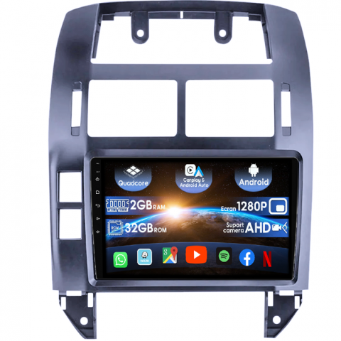 Polo Mk4 2004-2009 - (Resigilata) Navigatie dedicata Volkswagen Polo Mk4 2004-2009, 2GB RAM 32GB ROM, Quad Core, Display 9" IPS Full HD, Carplay, Android 14, Bluetooth, Magazin Play, Suport camere AHD