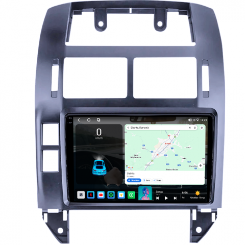 Navigatie dedicata Volkswagen Polo Mk4 2004-2009, 4GB RAM 64GB ROM, Octacore, Android 14, Display QLED 1K 9", DSP, Carplay, Android Auto, Internet, Youtube, Waze, WIFI, Bluetooth [1]