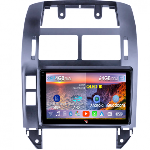 Polo Mk4 2004-2009 - Navigatie dedicata Volkswagen Polo Mk4 2004-2009, 4GB RAM 64GB ROM, Octacore, Android 14, Display QLED 1K 9", DSP, Carplay, Android Auto, Internet, Youtube, Waze, WIFI, Bluetooth