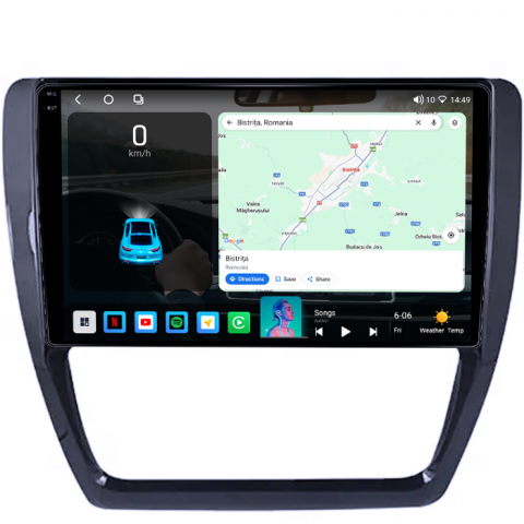 Navigatie dedicata Volkswagen Sagitar 2012-2016, 4GB RAM 64GB ROM, Octacore, Android 14, Display QLED 1K 10", DSP, Carplay, Android Auto, Internet, Youtube, Waze, WIFI, Bluetooth [1]