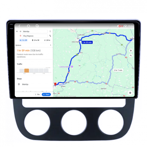 Navigatie dedicata Volkswagen Sagitar / Jetta5 2006-2010 si Golf 5, 4GB RAM 64GB ROM, Octacore, Android 14, Display QLED 1K 10", DSP, Carplay, Android Auto, Internet, Youtube, Waze, WIFI [3]