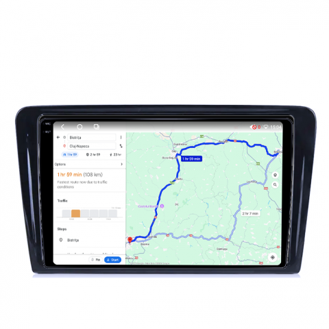 Navigatie dedicata Volkswagen Santana 2013-2017, 4GB RAM 64GB ROM, Quadcore, Android 14, Display QLED 1K 9", DSP, Carplay&Android Auto, Suport camere AHD [3]