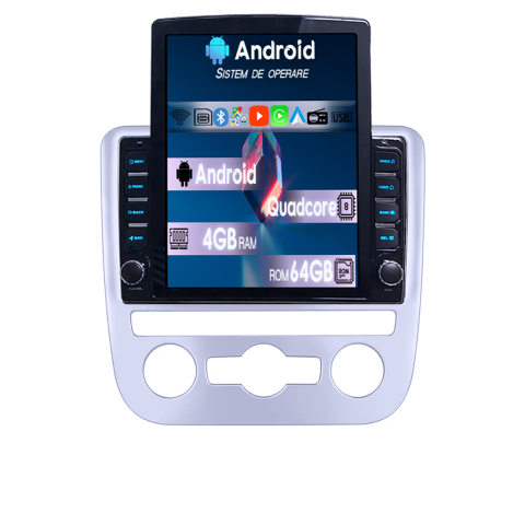 Scirocco (2008-2017) - Navigatie dedicata Volkswagen Scirocco (2008-2017) Tesla Style, 4GB RAM 64GB ROM, Procesor Quadcore, Android, Display QLED 9.7", DSP, Carplay&Android Auto AC