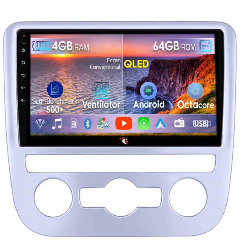 Scirocco (2008-2017) - Navigatie dedicata Volkswagen Scirocco 2009-2014, 4GB RAM 64GB ROM, Octacore, Android 14, Display QLED 9", DSP, Carplay, Android Auto, Internet, Youtube, Waze, WIFI, Bluetooth
