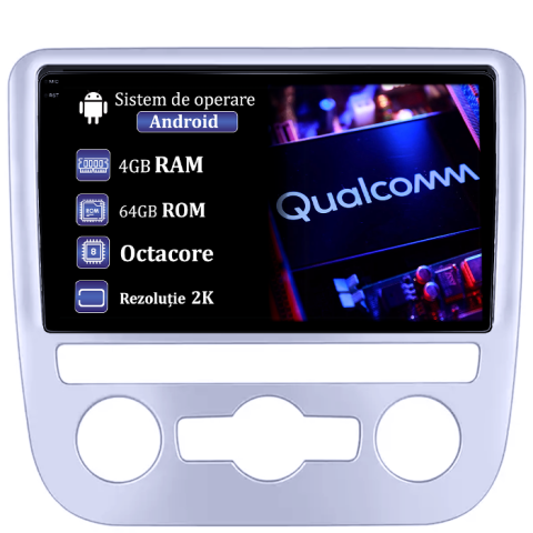 Scirocco (2008-2017) - Navigatie dedicata Volkswagen Scirocco 2009-2014, 4GB RAM 64GB ROM, Procesor Qualcomm Octacore, Android 14, Rezolutie 2K, Display QLED 9", DSP, Carplay&Android Auto, SIM 4G