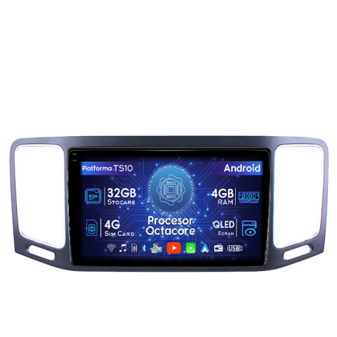 Sharan (1998-prezent) - Navigatie dedicata Volkswagen Sharan 2012-2018, 4GB RAM 32GB ROM, Octacore, Android 14, Display QLED 1K 9", DSP, Carplay&Android Auto, SIM 4G, Bluetooth, Ventilator Activ