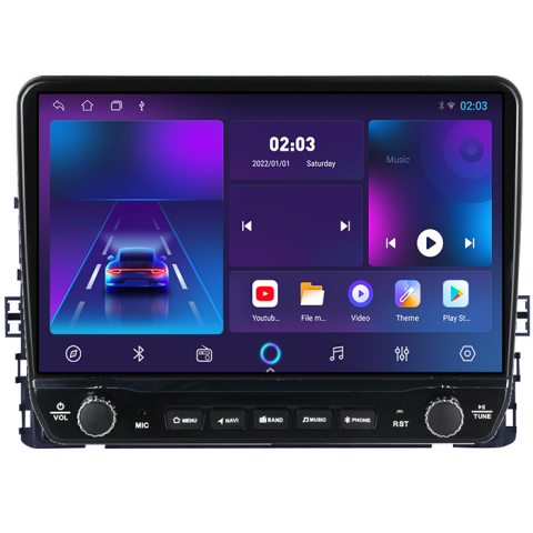Navigatie dedicata Volkswagen T6 2015+, Taigo, T-Roc, T-Cross, Caravelle, Arteon Tesla cu butoane rotative model 2024, 4GB RAM 64GB ROM, Procesor Quadcore, Android 14, Display QLED 10", DSP, Carplay&A [5]