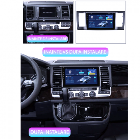 Navigatie dedicata Volkswagen T6 2016-2019, 4GB RAM 64GB ROM, Octacore, Android 14, Display QLED 1K 9", DSP, Carplay, Android Auto, Internet, Youtube, Waze, WIFI, Bluetooth [4]