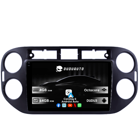 Navigatii Dedicate - Navigatie Dedicata VW Tiguan 2007-2012 DUDU3, 4GB RAM 64GB ROM, Octacore, Platforma 8581, Android, Display QLED 9", DSP, Carplay&AndroidAuto