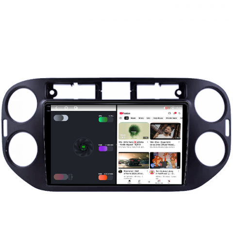 Navigatie dedicata Volkswagen Tiguan 2007-2016, Golf 5/6+, 4GB RAM 64GB ROM, Octacore, Android 14, Display QLED 1K 9", DSP, Carplay, Android Auto, Internet, Youtube, Waze, WIFI, Bluetoot [2]
