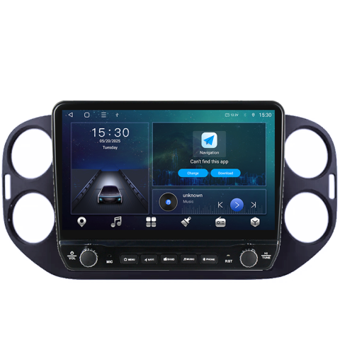 Navigatie dedicata Volkswagen Tiguan 2007-2016 Tesla cu butoane rotative model 2024, 4GB RAM 64GB ROM, Procesor Quadcore, Android 14, Display QLED 10", DSP, Carplay&Android Auto [5]