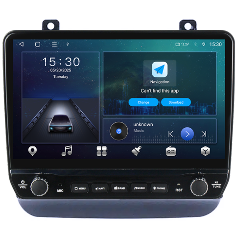 Navigatie dedicata Volkswagen Touareg 2012-2017 Tesla cu butoane rotative model 2024, 4GB RAM 64GB ROM, Procesor Quadcore, Android 14, Display QLED 10", DSP, Carplay&Android Auto [5]