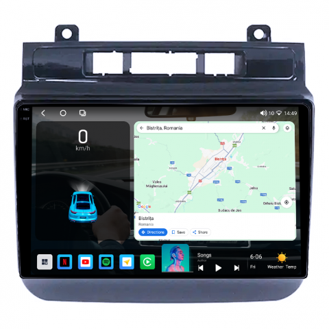 Navigatie dedicata Volkswagen Touareg 2012-2015, 4GB RAM 64GB ROM, Octacore, Android 14, Display QLED 1K 9", DSP, Carplay, Android Auto, Internet, Youtube, Waze, WIFI, Bluetooth [1]