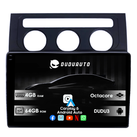 Navigatii Dedicate - Navigatie Dedicata VW Touran 2003-2015 DUDU3, 4GB RAM 64GB ROM, Octacore, Platforma 8581, Android, Display QLED 9", DSP, Carplay&AndroidAuto