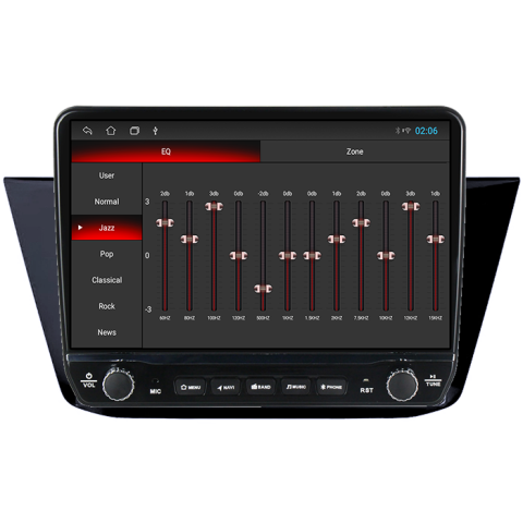 Navigatie dedicata Volkswagen Touran 2015+ Tesla cu butoane rotative model 2024, 4GB RAM 64GB ROM, Procesor Quadcore, Android 14, Display QLED 10", DSP, Carplay&Android Auto [1]