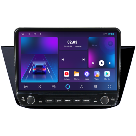 Navigatie dedicata Volkswagen Touran 2015+ Tesla cu butoane rotative model 2024, 4GB RAM 64GB ROM, Procesor Quadcore, Android 14, Display QLED 10", DSP, Carplay&Android Auto [4]
