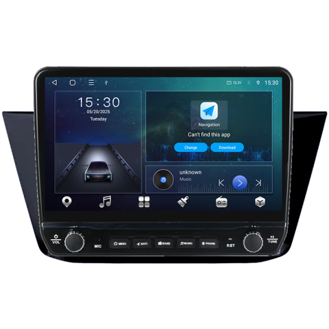 Navigatie dedicata Volkswagen Touran 2015+ Tesla cu butoane rotative model 2024, 4GB RAM 64GB ROM, Procesor Quadcore, Android 14, Display QLED 10", DSP, Carplay&Android Auto [5]