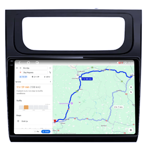Navigatie dedicata Volkswagen Touran 2014, 4GB RAM 64GB ROM, Procesor Qualcomm Octacore, Android 14, Rezolutie 2K, Display QLED 10", DSP, Carplay&Android Auto, SIM 4G [4]