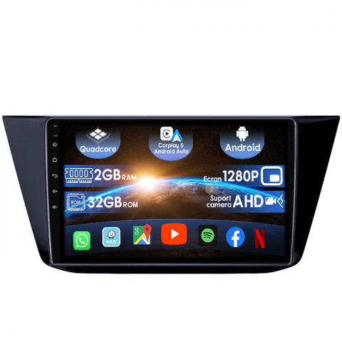 Navigatii Dedicate - (Resigilata) Navigatie dedicata Volkswagen Touran 2015+, 2GB RAM 32GB ROM, Quad Core, Display 10.1" IPS Full HD, Carplay, Android 14, Bluetooth, Magazin Play, Suport camere AHD