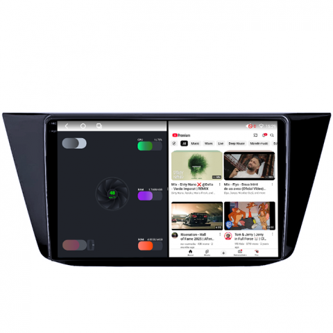 Navigatie dedicata Volkswagen Touran 2015+, 4GB RAM 64GB ROM, Octacore, Android 14, Display QLED 1K 10.1", DSP, Carplay, Android Auto, Internet, Youtube, Waze, WIFI, Bluetooth [2]