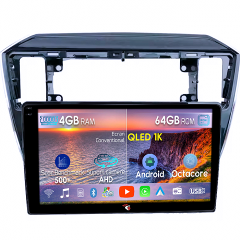 Up 2011-2020 - Navigatie dedicata Volkswagen UP 2011-2020, 4GB RAM 64GB ROM, Octacore, Android 14, Display QLED 1K 9", Carplay&Android Auto, SIM 4G, Ventilator Activ