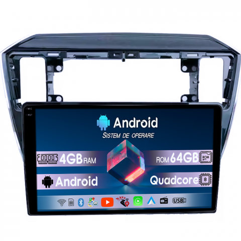 Up 2011-2020 - Navigatie dedicata Volkswagen UP 2011-2020, 4GB RAM 64GB ROM, Quad Core, Display 9" QLED 1K, Carplay, Android 14, Bluetooth, Magazin Play, Suport Camere AHD