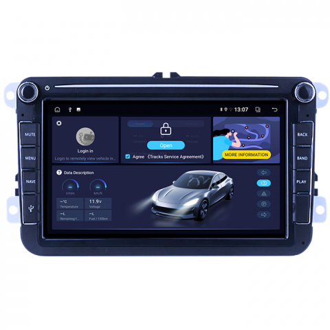 Seat - Navigatie dedicata Seat/Skoda, 2GB RAM 32GB ROM, Quad Core, Display 8" IPS Full HD, Carplay&Android Auto, Android 14, Suport camere AHD