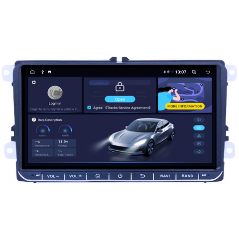 Seat - Navigatie dedicata Seat/Skoda, 2GB RAM 32GB ROM, Quad Core, Display 9" IPS Full HD, Carplay&Android Auto, Android 14, Suport camere AHD